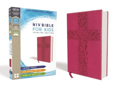 NIV Bible for Kids, Large Print, Imitation Leather, Pink
