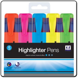 5 HIGHLIGHTER PENS (BEAF)