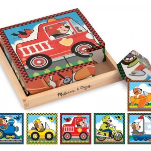 WOODEN CUBE PUZZLE: VEHICLE SCENES