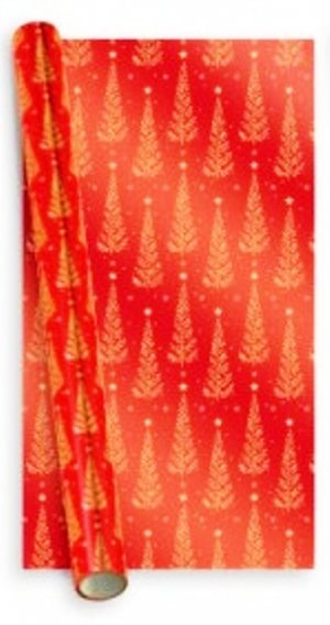 GIFTWRAP-FOIL 2MTR RICH DELIGHTS (GOLDEN XMAS TREE DECOR)