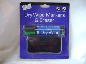 2 WHITE BOARD MARKERS WITH ERASER