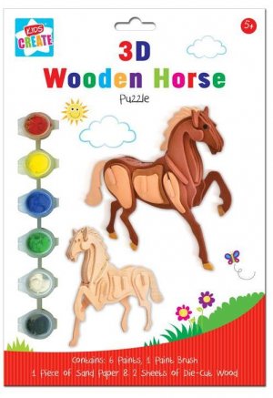 WOODEN 3D HORSE PUZZLE (WOPU)