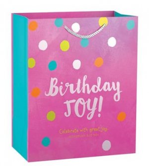 PINK POLKA DOT MED VALUE GIFT BAG