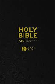 NIV LARGER PRINT BLACK LEATHER BIBLE
