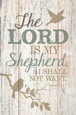 PLAQUE-The Lord Is My Shepherd Wood (6" X 9")