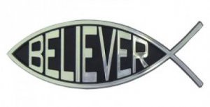 AUTO EMBLEM-BELIEVER- SLIVER