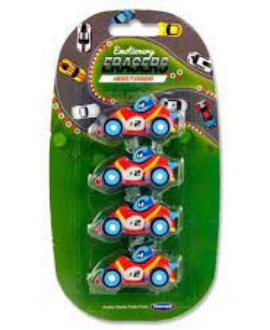 4 NOVELTY ERASERS