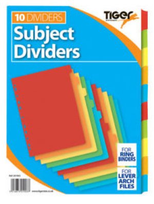 A4 10 PART CARD DIVIDERS