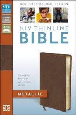 NIV Thinline Metallic Bible BROWN