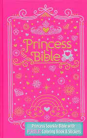 ICB Princess Bible With Coloring Sticker Book Pink (Black Letter Edition)
