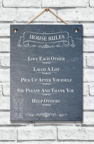 HOUSE RULES PLAQUE (PSLT)