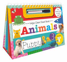 ANIMALS WIPE CLEAN EASEL BOOK