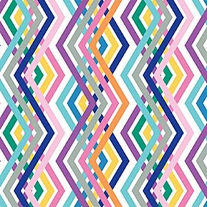 The Gift Wrap Company 6 Count Premium Wrapping Paper Rolls, Ziggin It, Multicolor