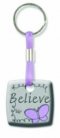 PEBBLE KEYRING (BELIEVE)