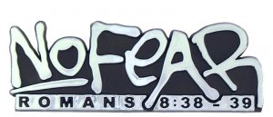 AUTO EMBLEM-NO FEAR- silver