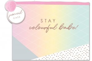 REFRACTED PENCIL CASE-GOLD FOIL