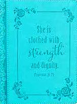 Strength and Dignity Turquoise Flexcover Journal ‑ Proverbs