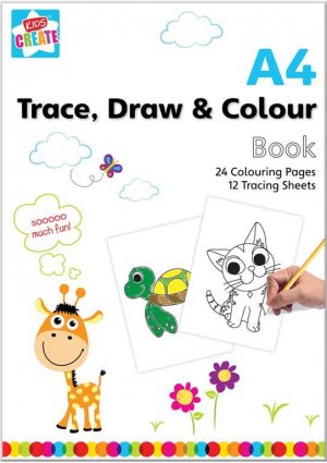 TRACE, DRAW AND COLOUR BOOK
