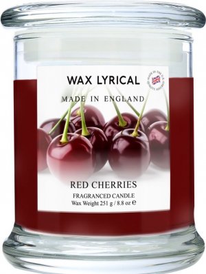 RED CHERRIES CANDLE JAR - UP TO 45 HRS