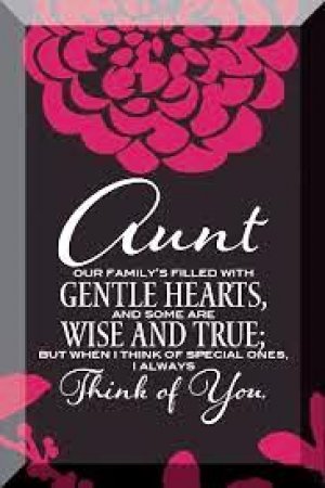 Aunt - Our family's filled with gentle hearts,...(4" x 6")