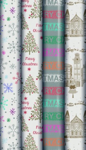 GIFT WRAP-2MTR MULTI COL WONDERLAND