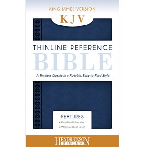 Holy Bible: KJV Midnight Blue, Flexisoft Leather Thinline Bible, End of Verse Reference Edition