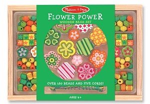 FLOWER POWER WOODEN BEADSET