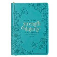 SHE IS CLOTHED WITH STRENGTH AND DIGNITY. A5 JOURNAL