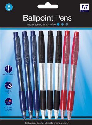 8 BALLPOINT PENS (AALM)