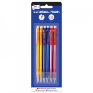 6 MECHANICAL PENCILS WITH ERASER TIPS
