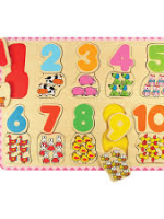 Wooden Number & Colour Matching Puzzle
