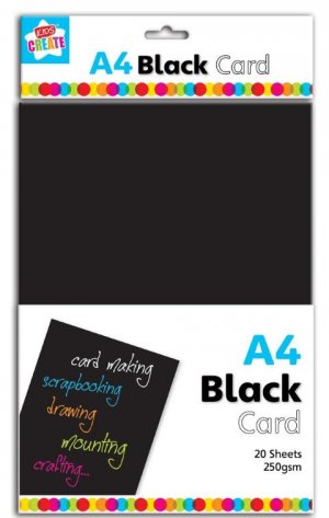 A4 BLACK CARD (PVR/4)