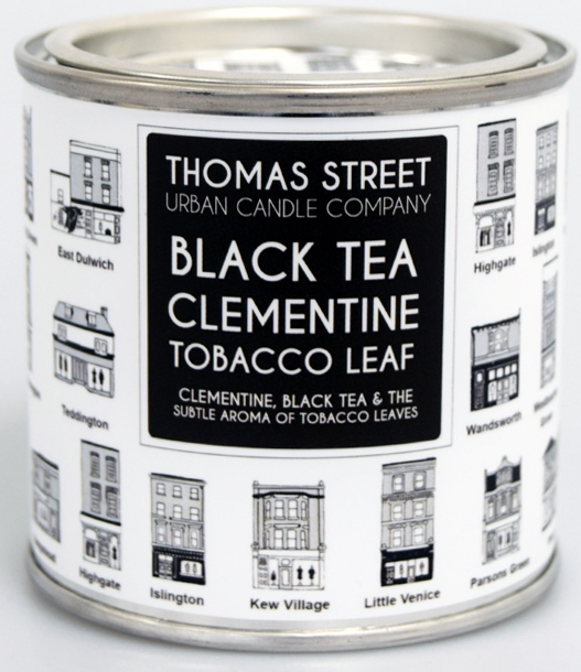 Black Tea, Clementine and Tobacco leaf candle