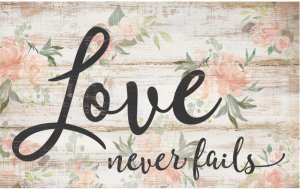 PLAQUE - LOVE NEVER FAILS