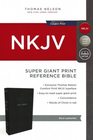 NKJV - SUPER GIANT PRINT REFERENCE BIBLE BLACK