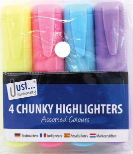 4 CHUNKY HIGHLIGHTERS
