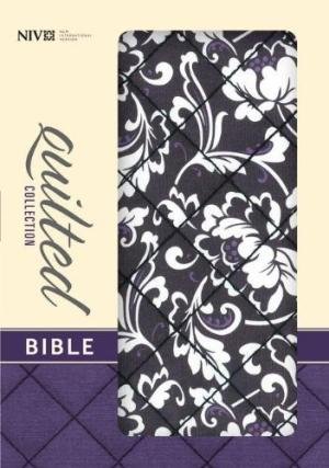 NIV QUILTED BIBLE BLACK FLORAL